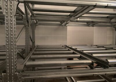 Scaffalatura con rulliere